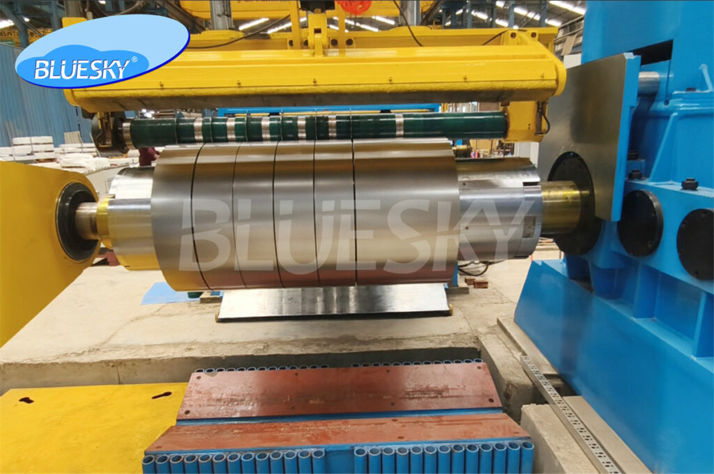 Automatic steel coil slitting line equipment manufactured by Guangzhou Blue Sky Machine Co., Ltd