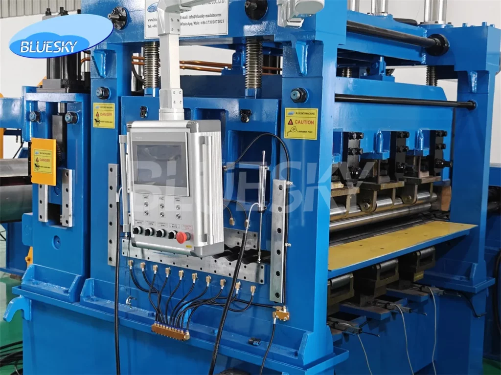 Summer maintenance on a high speed cut to length line machine